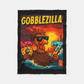 Funny Gobblezilla Meme Thanksgiving And 6-7 Christ Fleece Deken (Voorkant)