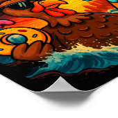 Funny Gobblezilla Meme Thanksgiving And 6-7 Christ Poster (Hoek)