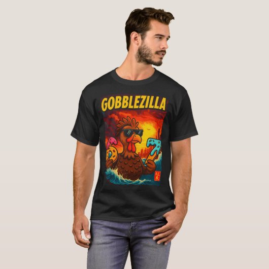 Funny Gobblezilla Meme Thanksgiving And 6-7 Christ T-shirt (Voorkant volledig)