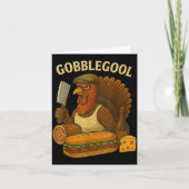 Funny Gobbol Turkey Baker Thanksgiving  Kaart (Voorkant)