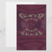 Funny God Bless kenya Hakuna Matata Giraffes wov Briefpapier (Voorkant / Achterkant)