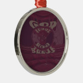 Funny God Bless kenya Hakuna Matata Giraffes wov Metalen Ornament (Rechts)