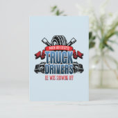 Funny God Creëer vrachtwagenchauffeurs Kaart (Staand voorkant)