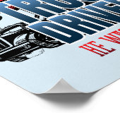 Funny God Creëer vrachtwagenchauffeurs Poster (Hoek)