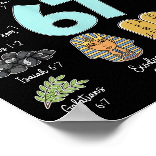 Funny God Did It First 67 Meme Jesus Christian Bib Poster (Hoek)