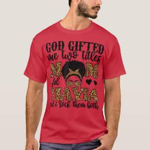 Funny God gaf me twee titels: mama en Yiayia Leop T-shirt