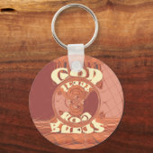 Funny God zegende U Golden kenya Hakuna Matata G Sleutelhanger (Voorkant)