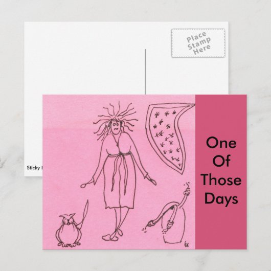 Funny Goddess Cat Gak Briefkaart (Voorkant / Achterkant)