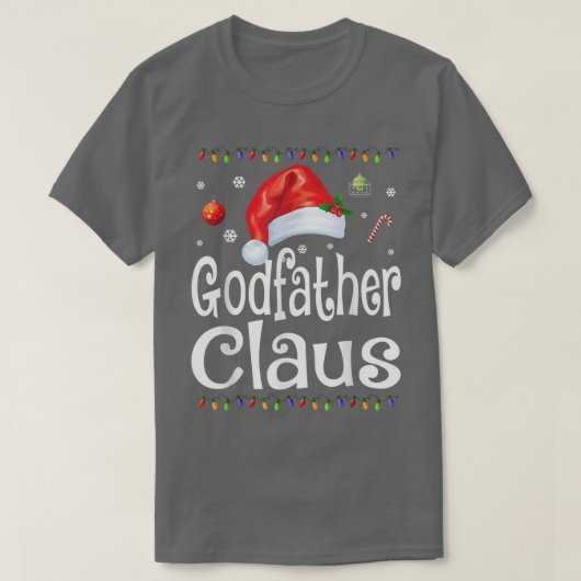 Funny Godfather Claus kerstpyjama Santa Gif T-shirt (Design voorkant)