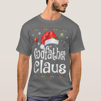 Funny Godfather Claus kerstpyjama Santa Gif T-shirt