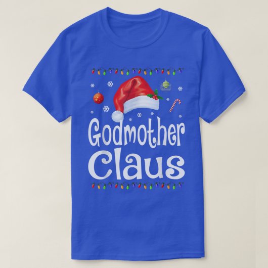 Funny Godmoeder Claus Kerstmis Pajamas Santa Gif T-shirt (Design voorkant)