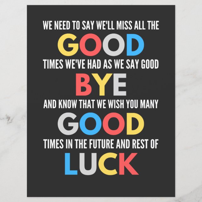 Funny Going Away Farewell (Voorkant)