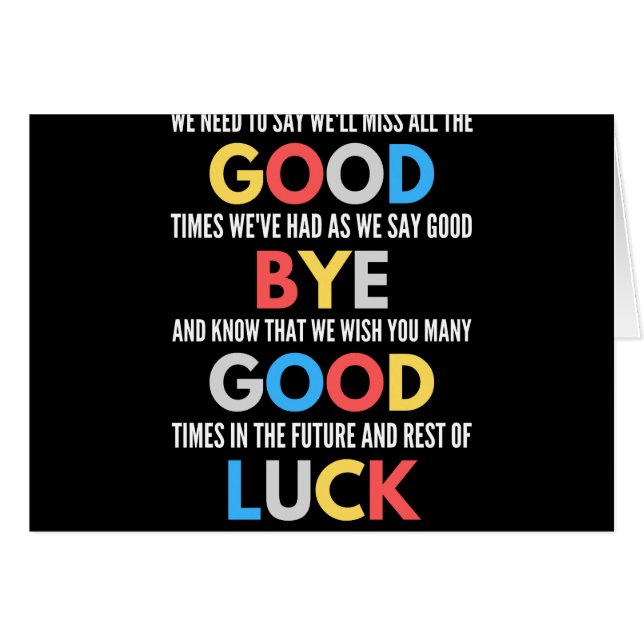 Funny Going Away Farewell (Voorkant Horizontaal)