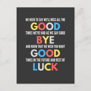 Funny Going Away Farewell Briefkaart