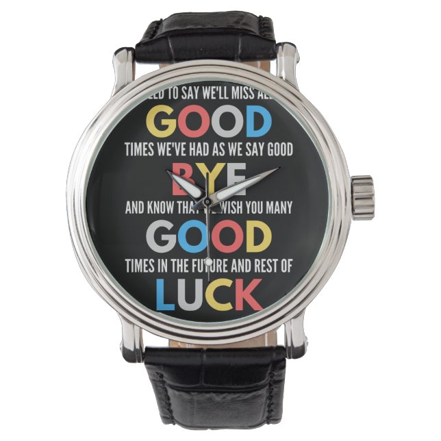 Funny Going Away Farewell Horloge (Voorkant)