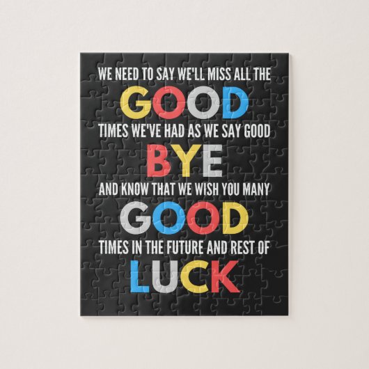 Funny Going Away Farewell Legpuzzel (Verticaal)