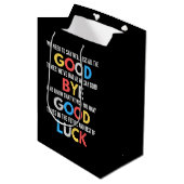 Funny Going Away Farewell Medium Cadeauzakje (Voorkant Gekanteld)