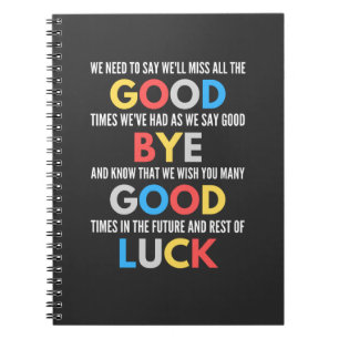 Funny Going Away Farewell Notitieboek