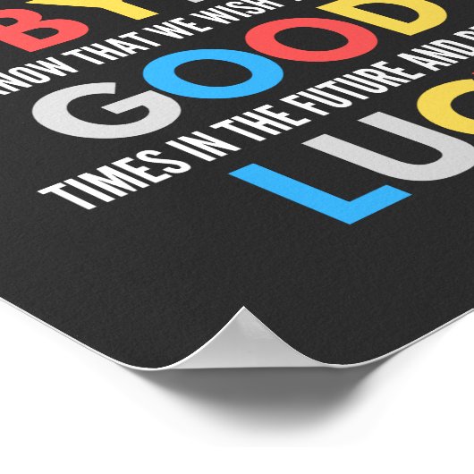 Funny Going Away Farewell Poster (Hoek)