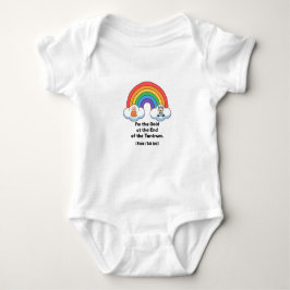 Funny "Gold at the End of the Tantrum" Rainbow Bab Romper