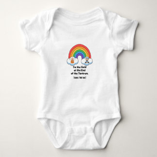 Funny "Gold at the End of the Tantrum" Rainbow Bab Romper