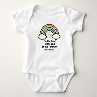 Funny "Gold at the End of the Tantrum" Rainbow Romper