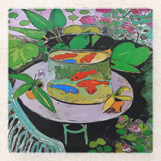 Funny Gold Fish Onderzetter (Voorkant)