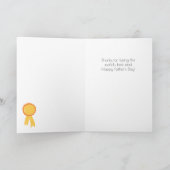 Funny Gold Medal Award Vaderdag Kaart (Binnen)