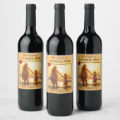 Funny Gold Photo Mother's Day Wine Label Wijn Etiket (Flessen)