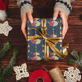 Funny Gold Tree Custom Photo Holiday Cadeaupapier