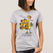 Funny Gold Turkey Gobble T Shirt (Voorkant)