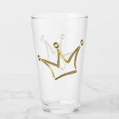 Funny Golden Crown - luxe royal 1 Glas (Achterkant)