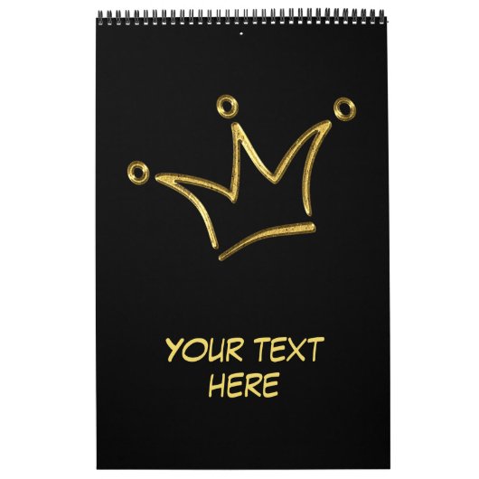 Funny Golden Crown - luxe royal 1 Kalender (Hoes)