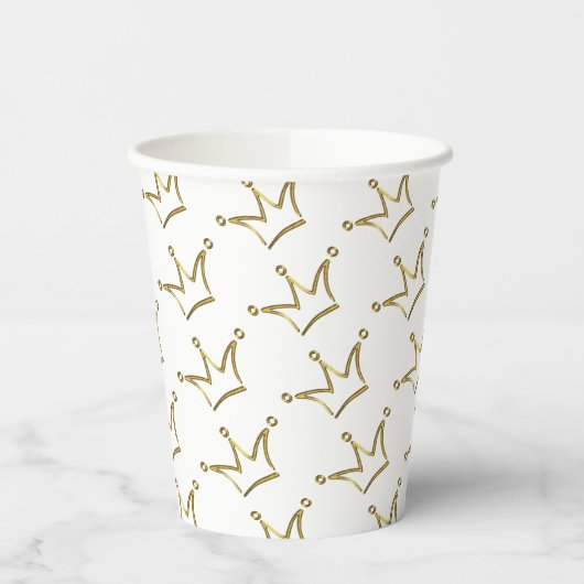 Funny Golden Crown - luxe royal 1 Papieren Bekers (Links)