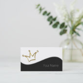 Funny Golden Crown - luxe royal 1 Visitekaartje (Staand voorkant)