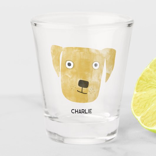 Funny Golden Labrador Retriever Dog gepersonalisee Shot Glas