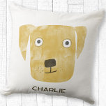 Funny Golden Labrador Retriever Dog Kussen<br><div class="desc">Kute kleine Golden Labrador Retriever hondenkunst om je te laten glimlachen. Personaliseer door de naam te veranderen of te verwijderen.</div>