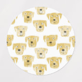 Funny Golden Labrador Retriever Dog Labels (Design 2)