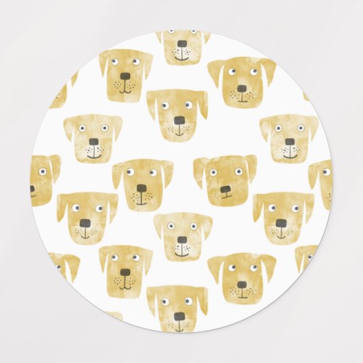 Funny Golden Labrador Retriever Dog Labels (Design 1)