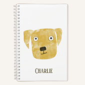 Funny Golden Labrador Retriever Dog Notitieboek (Voorkant)