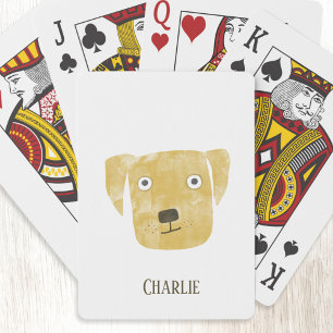 Funny Golden Labrador Retriever Dog Pokerkaarten