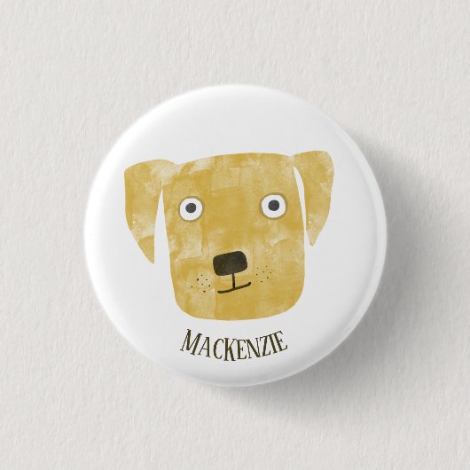 Funny Golden Labrador Retriever Dog Ronde Button 3,2 Cm (Voorkant)