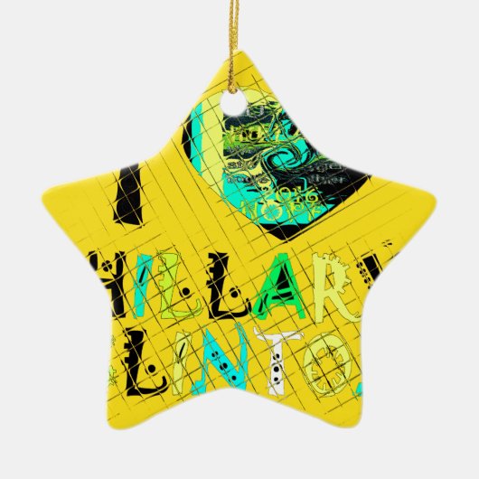 Funny Golden lovey Amazing Hope Hillary for USA Co Keramisch Ornament (Voorkant)