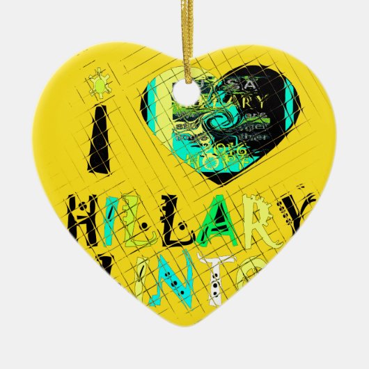 Funny Golden lovey Amazing Hope Hillary for USA Co Keramisch Ornament (Voorkant)