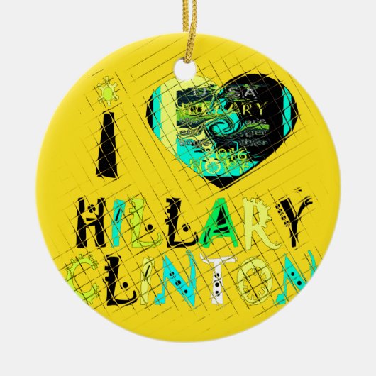 Funny Golden lovey Amazing Hope Hillary for USA Co Keramisch Ornament (Voorkant)