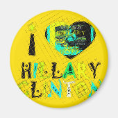 Funny Golden lovey Amazing Hope Hillary for USA Co Magneet (Voorkant)