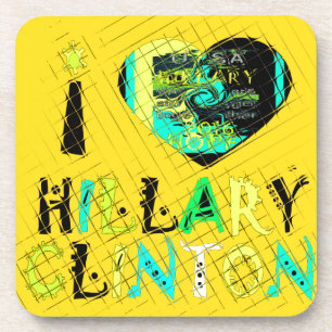 Funny Golden lovey Amazing Hope Hillary for USA Co Onderzetter
