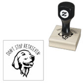 Funny Golden Retriever 2 x 2 inch Rubber Stamp Rubberstempel (Gestempeld)
