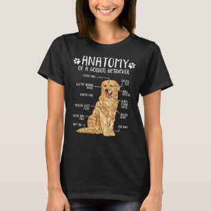 Funny Golden Retriever Anatomy Dog T-shirt