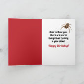 Funny Golden Retriever Arachnofobie - Birthday Kaart (Binnen)